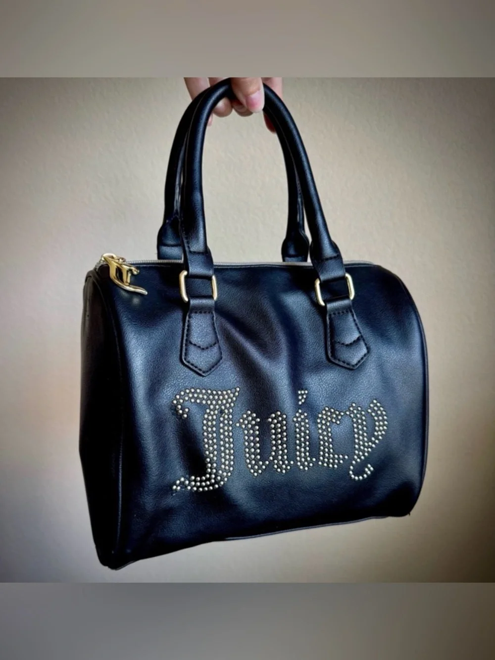 Y2K Juicy Couture Black Studded Purse Top Handle Bag
